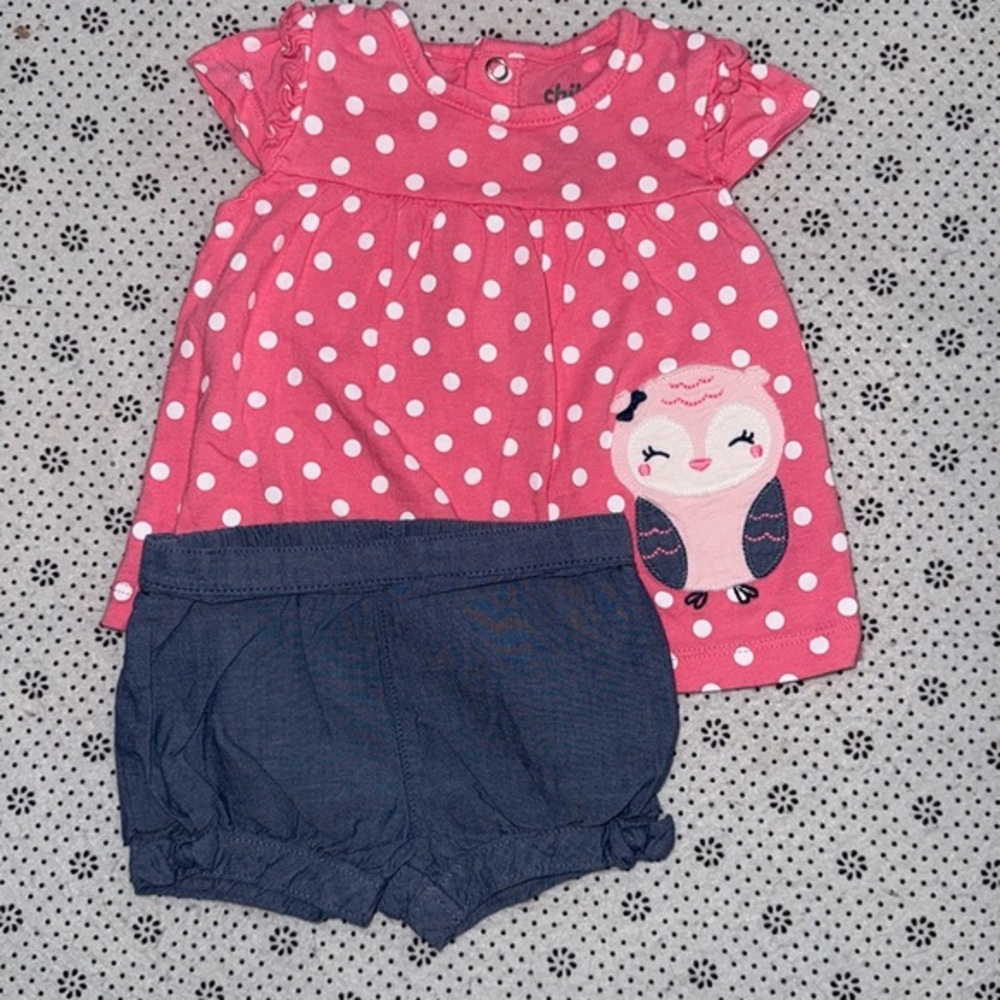 🛍CUTE  Little Girls OUTFIT SIZE 0-3 MONTHS 🛍